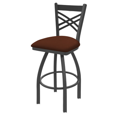 HOLLAND BAR STOOL CO 25" Swivel Counter Stool, Pewter Finish, Rein Adobe Seat 82025PW023